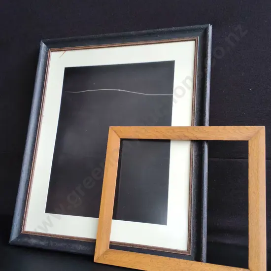 PAIR OF VINTAGE FRAMES, MISSING BACKING, TALLEST H 76 CM
