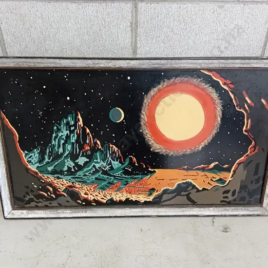 SCI-FI PAINTING IN FRAME, 98CM X 58CM