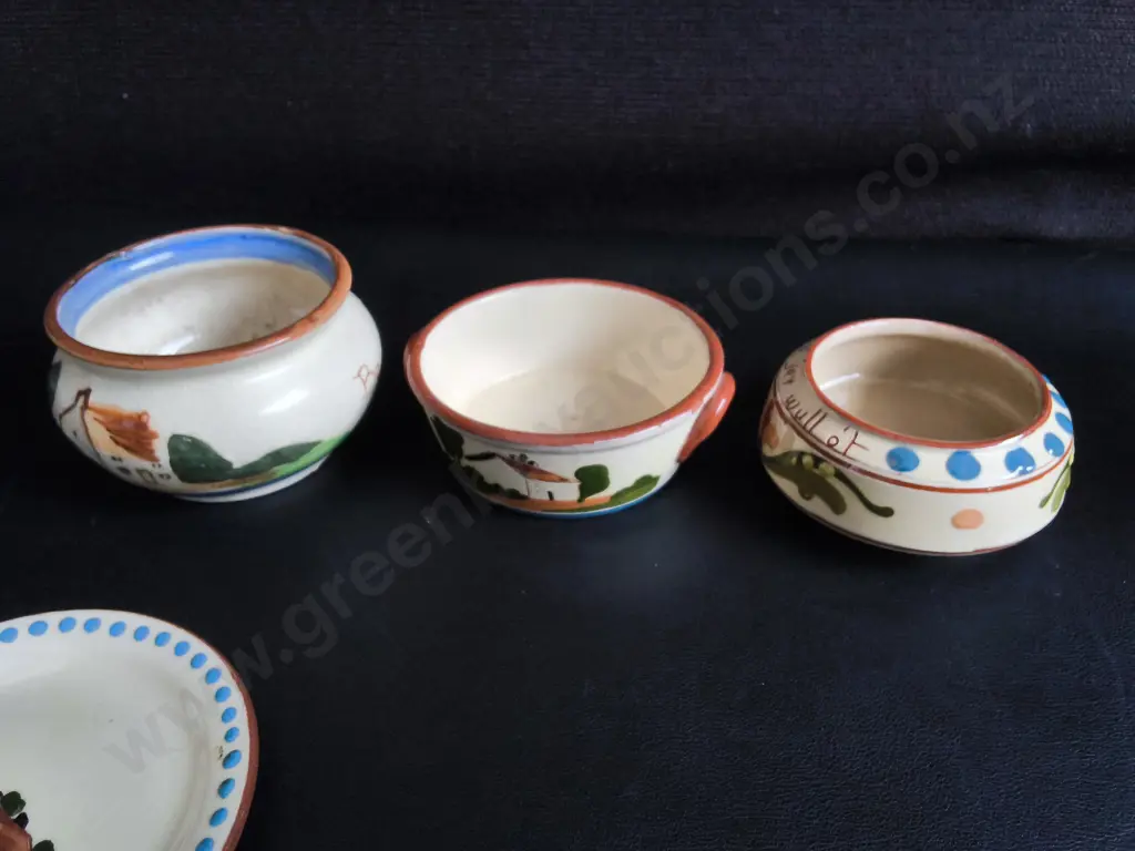VINTAGE ROYAL WATCOMBE TORQUAY DEVON MOTTO WARE POTTERY SET, 4 PIECES Image 1++