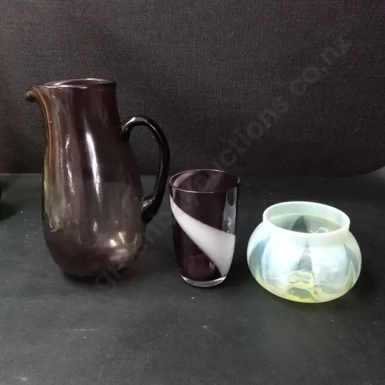 3 GLASS ITEMS TALLEST H18CM