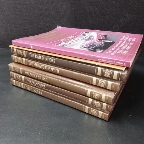 5 VOLUMES OF THE OLD WEST SERIES, THE MASTER INDEX AND A MERCEDES BENZ BOOK