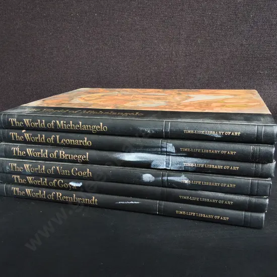 6 VOLUMES OF VINTAGE TIME LIFE LIBRARY OF ART BOOKS