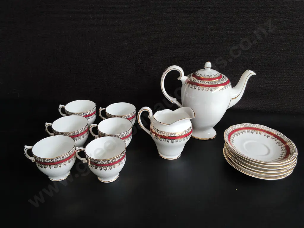 VINTAGE SALISBURY FINE BONE CHINA 14 PIECE TEA SERVICE, TALLEST H 18 CM Image 1++