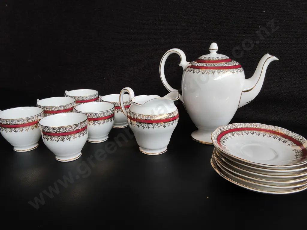 VINTAGE SALISBURY FINE BONE CHINA 14 PIECE TEA SERVICE, TALLEST H 18 CM Image 1++