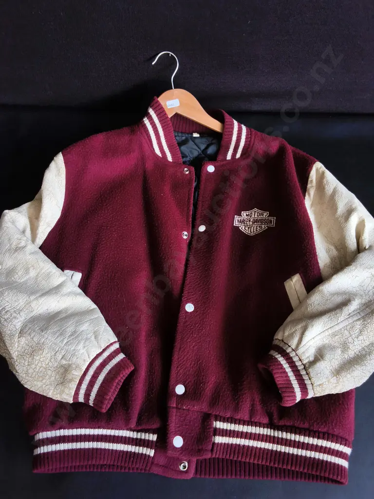 VINTAGE HARLEY DAVIDSON VARSITY JACKET, SIZE XL Image 1++