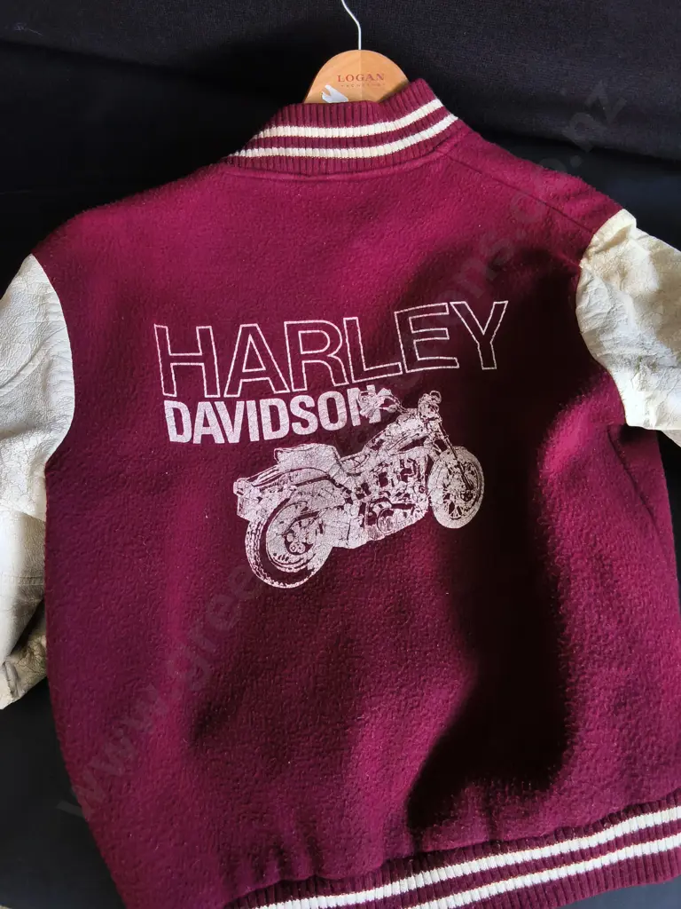VINTAGE HARLEY DAVIDSON VARSITY JACKET, SIZE XL Image 1++