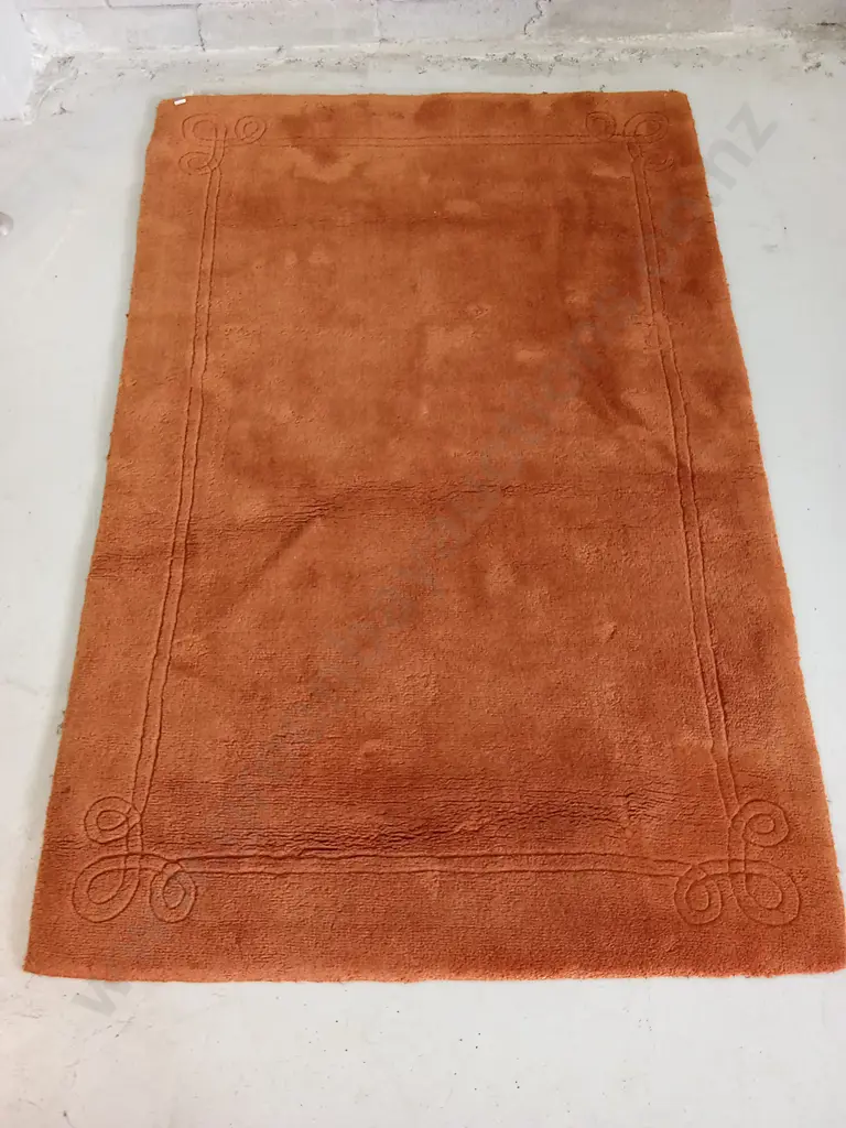 TERRACOTTA COLOURED RUG, 180CM X 120CM Image 1++