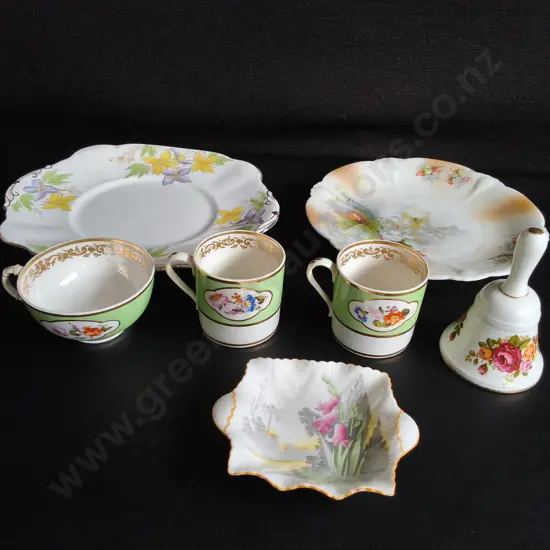 MIX OF VINTAGE CHINA ITEMS, 7 PIECES, WIDEST DIA 26 CM