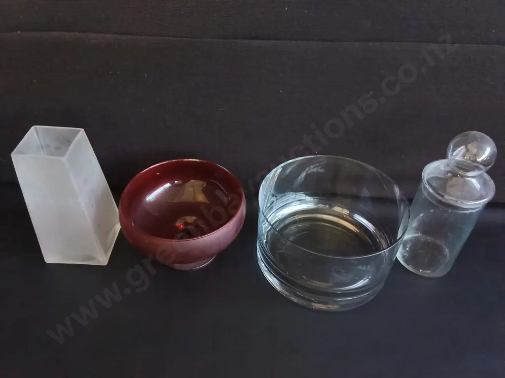 GLASSWARE DECOR, 4 PIECES, TALLEST H 23 CM Image 1++