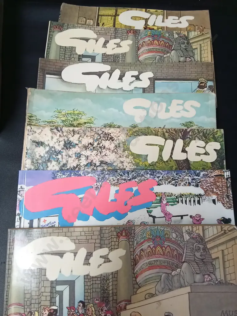 7 VINTAGE GILES CARTOON ANNUALS Image 1++