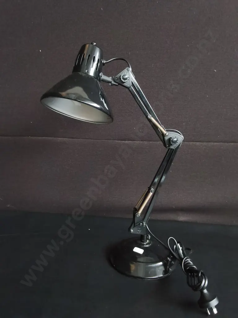 JASTEK BETA CLASSIC BLACK SWING ARM DESK LAMP, WORKING, H 55 CM Image 1++