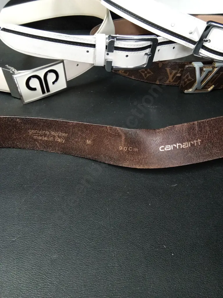 5 BELTS INCLUDING 1 GENUINE LEATHER CARHARTT Image 1++