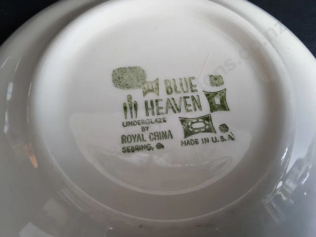VINTAGE MID CENTURY MODERN ROYAL CHINA "BLUE HEAVEN", 10 PIECES, MADE IN USA Image 1++