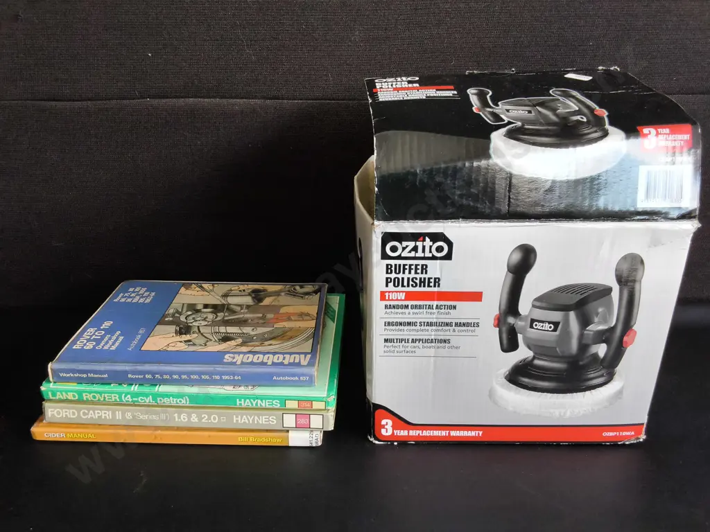 OZITO BUFFER POLISHER AND 4 BOOKS ON BUILDING Image 1++