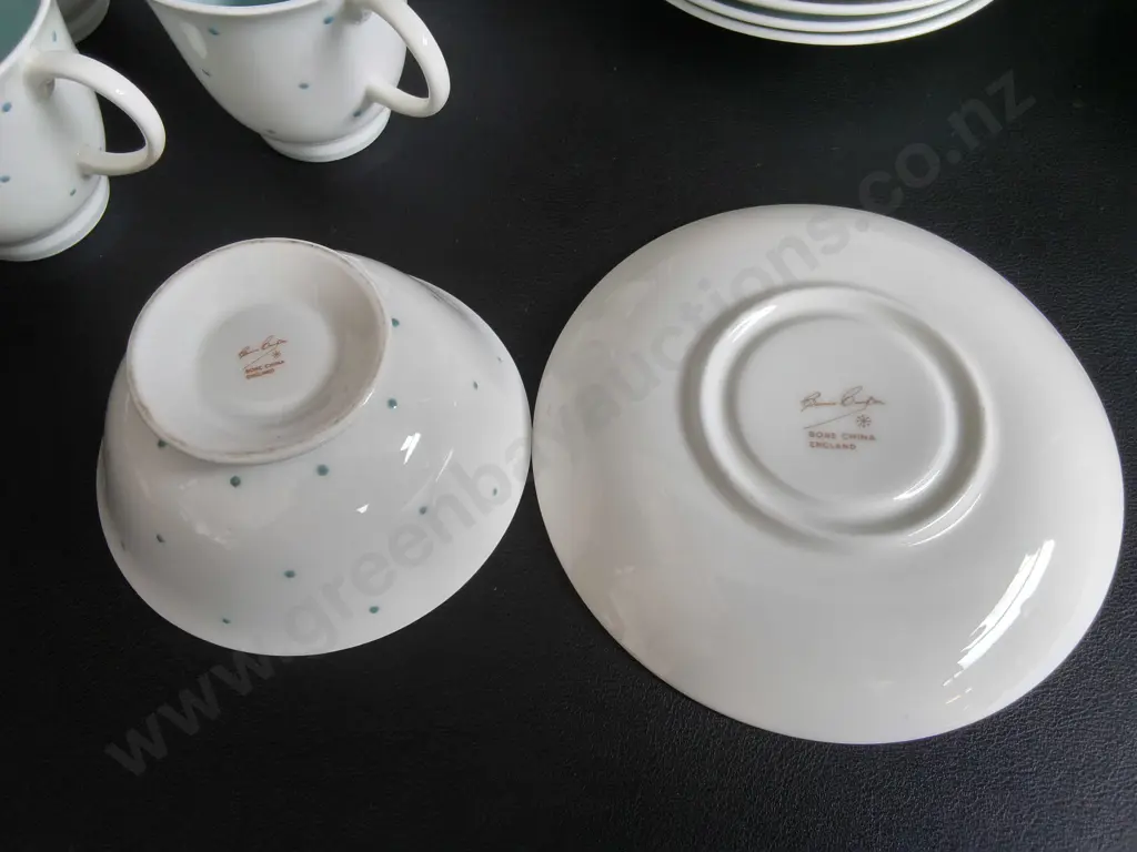 VINTAGE 1950S SUSIE COOPER COFFEE AND TEA SERVICE SET, TRI COLOR PASTEL COLLECTION, 34 PIECES, TALLEST H 25 CM Image 1++