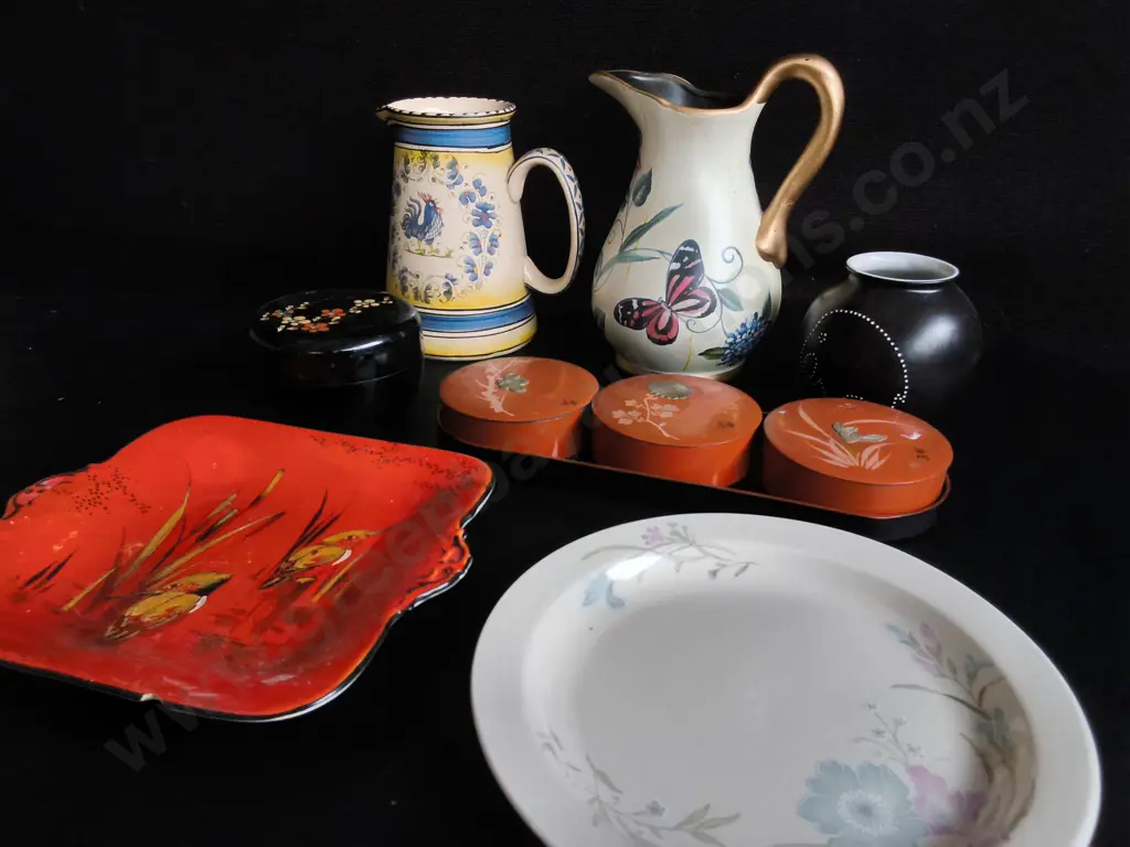 MIX OF VINTAGE DECOR AND TABLEWARE ITEMS, TALLEST H 25 CM Image 1++