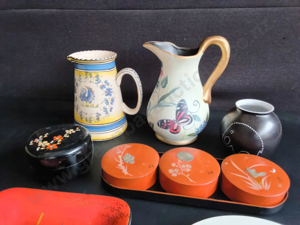MIX OF VINTAGE DECOR AND TABLEWARE ITEMS, TALLEST H 25 CM Image 1++