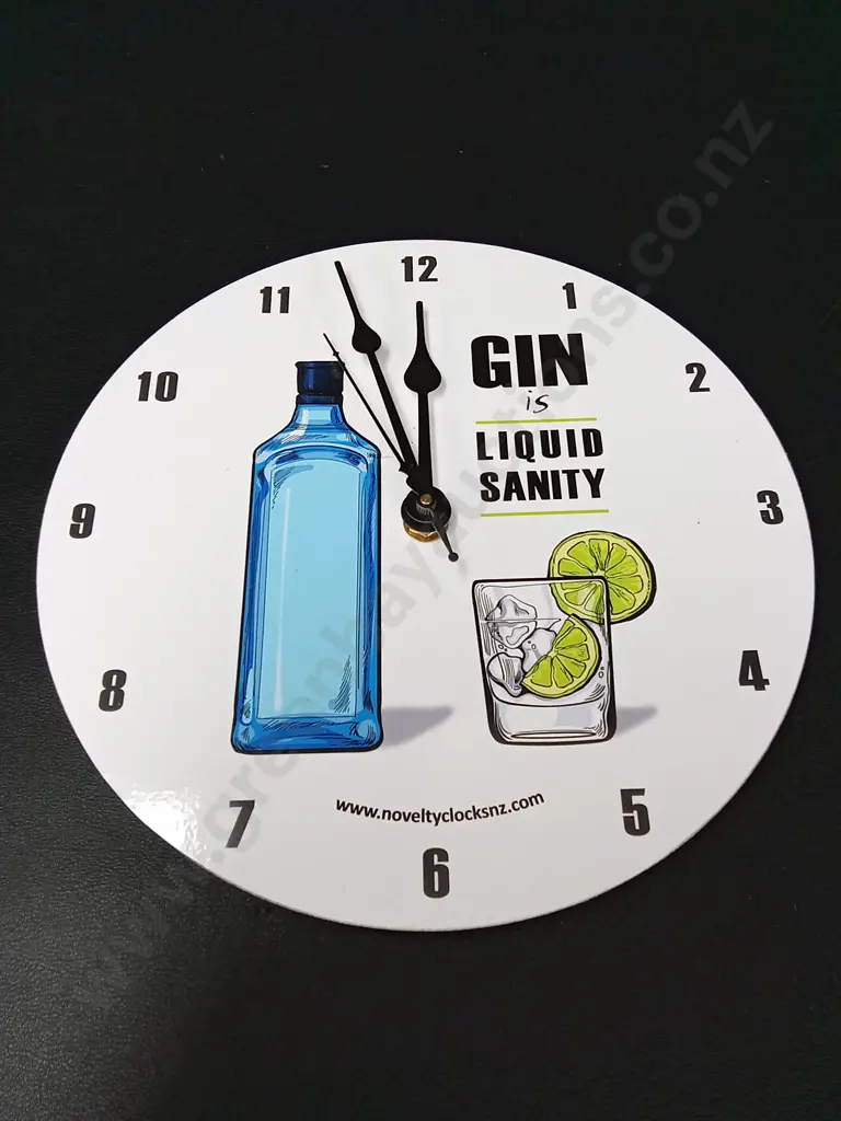 GIN IS LIQUID SANITY CLOCK D23CM Image 1++