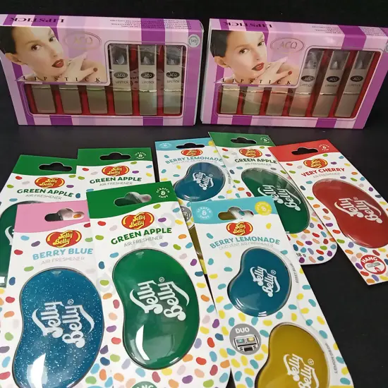BRAND NEW LIPSTICK AND JELLY BELLY AIR FRESHNERS