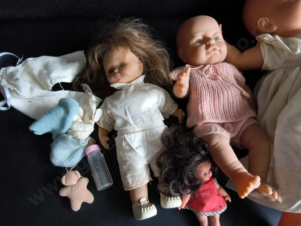 COLLECTION OF VINTAGE BABY DOLLS, TALLEST H 55 CM Image 1++