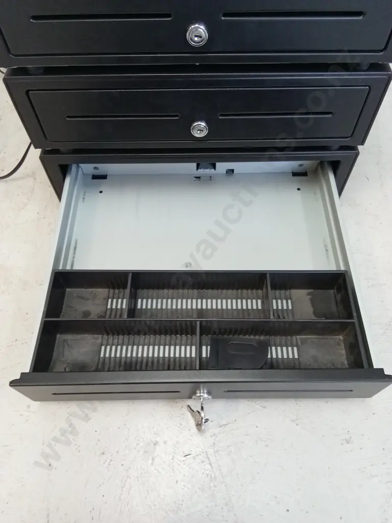 5 CASH DRAWERS WITH ONE UNIVERSAL KEY, H 10CM X W 41CM D X 42CM Image 1++