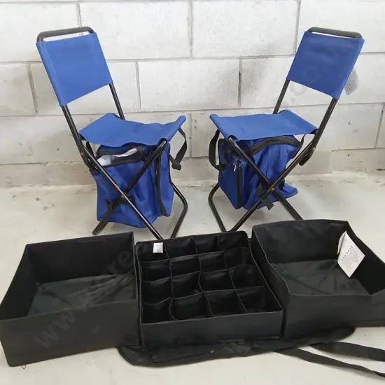CAMPING STORAGE CHAIRS AND BOXES