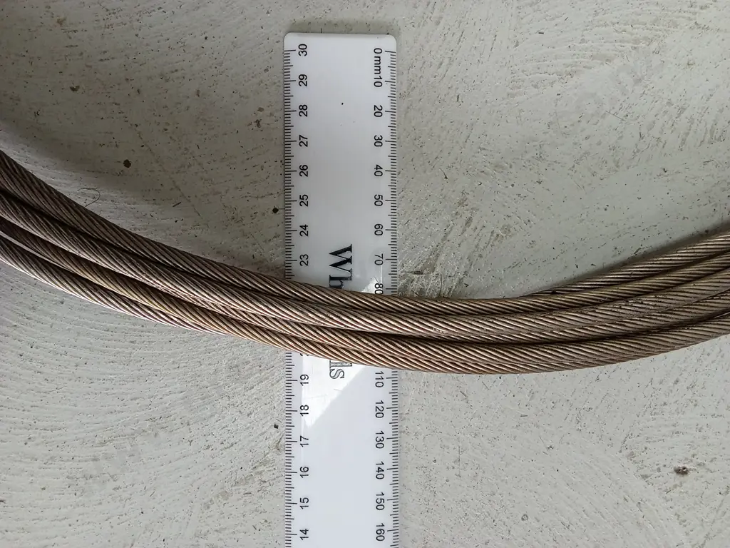 2 LENGTHS OF STAINLESS STEEL WIRE CABLE Image 1++