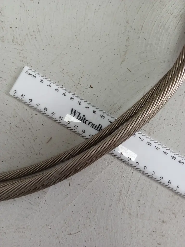 2 LENGTHS OF STAINLESS STEEL WIRE CABLE Image 1++