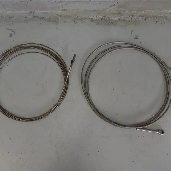 2 LENGTHS OF STAINLESS STEEL WIRE CABLE