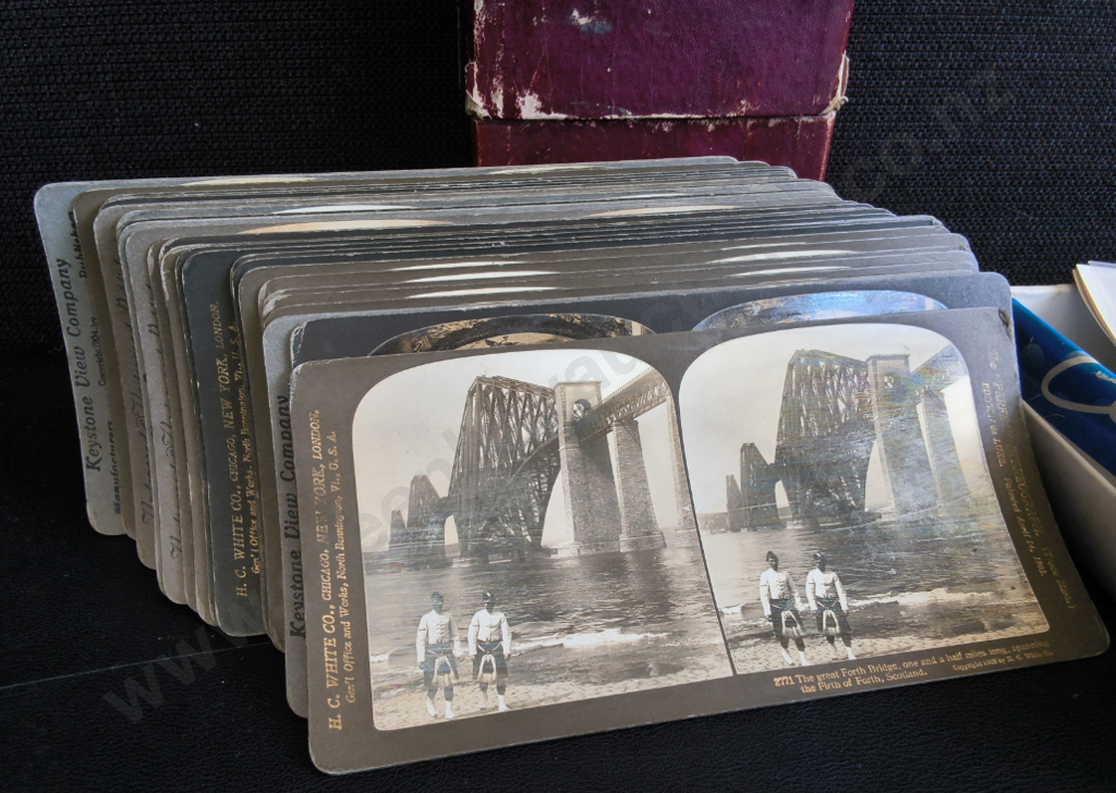 VINTAGE STEREOSCOPE AND STEREOSCOPE VIEWING CARDS Image 1++