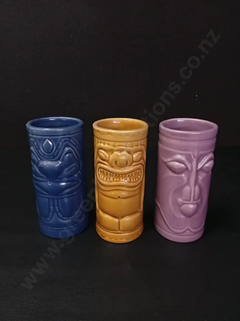 3 TIKI TUMBLERS H14CM Image 1++
