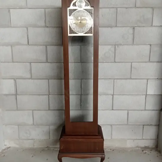VINTAGE TEMPUS FLIGHT GRANDFATHER CLOCK (UNTESTED), H 183CM X W 49CM X D 33CM