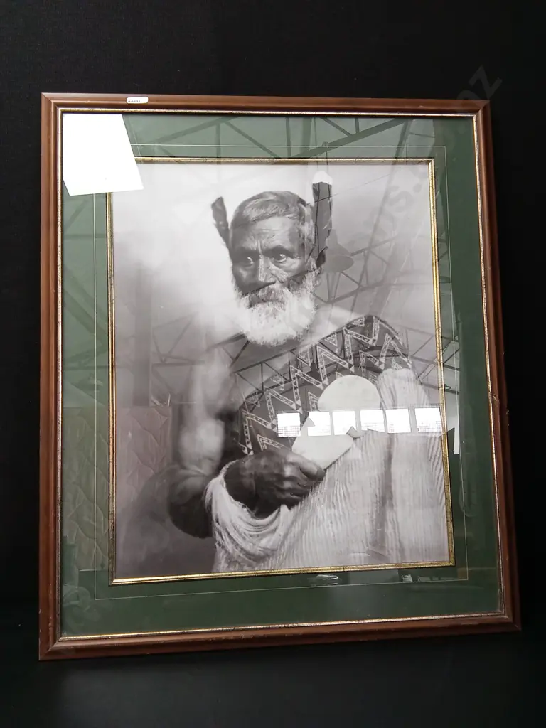 FRAMED PRINT OF WIREMU KAUKI H66CM L56CM Image 1++