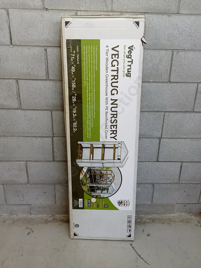 BRAND NEW VEGTRUG NURSERY GREENHOUSE, H 158CM X W 71CM X D 49CM Image 1++