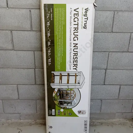 BRAND NEW VEGTRUG NURSERY GREENHOUSE, H 158CM X W 71CM X D 49CM
