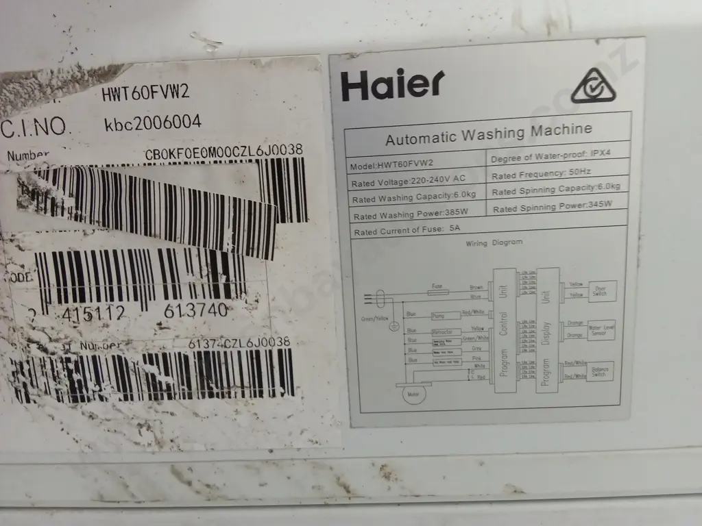 HAIER HWT60FVW2 WASHING MACHINE WORKING Image 1++