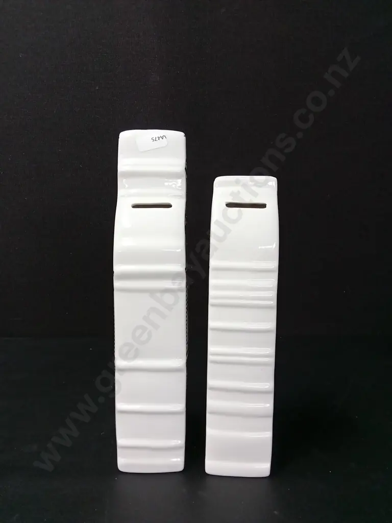 PAIR OF HISTORIC BUILDING MONEY BOXES TALLEST H28CM Image 1++