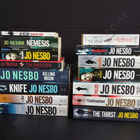 COLLECTION OF JO NESBO BOOKS, 15 PIECES