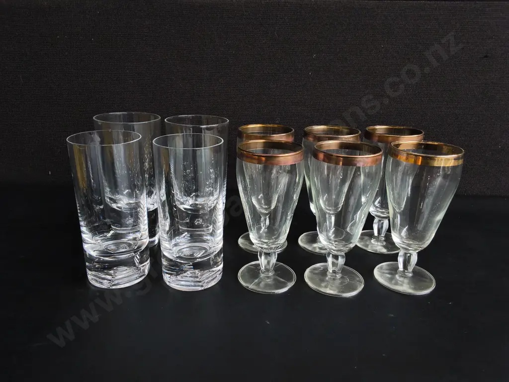 MIX OF GLASSWARE, SET OF 4 AND SET OF 6, TALLEST H 15 CM Image 1++