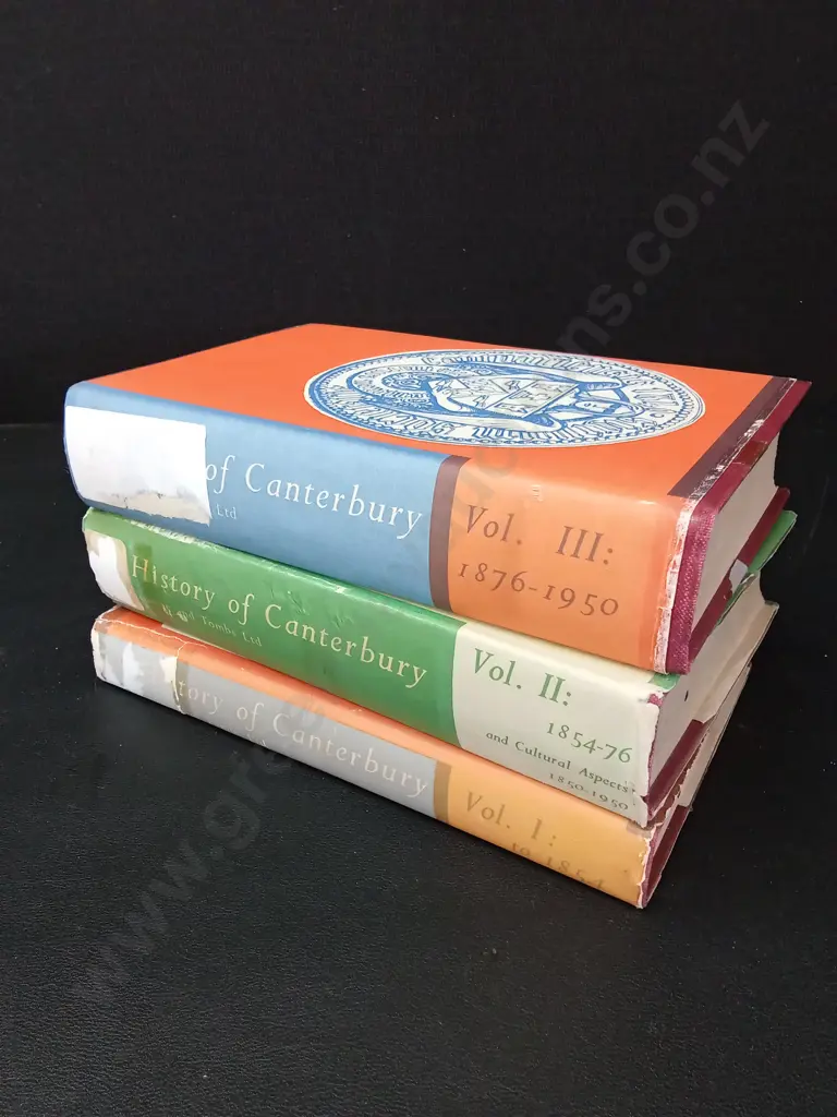 3 BOOKS DURING A CANTEBURY NZ HISTORY TRILOGY Image 1++