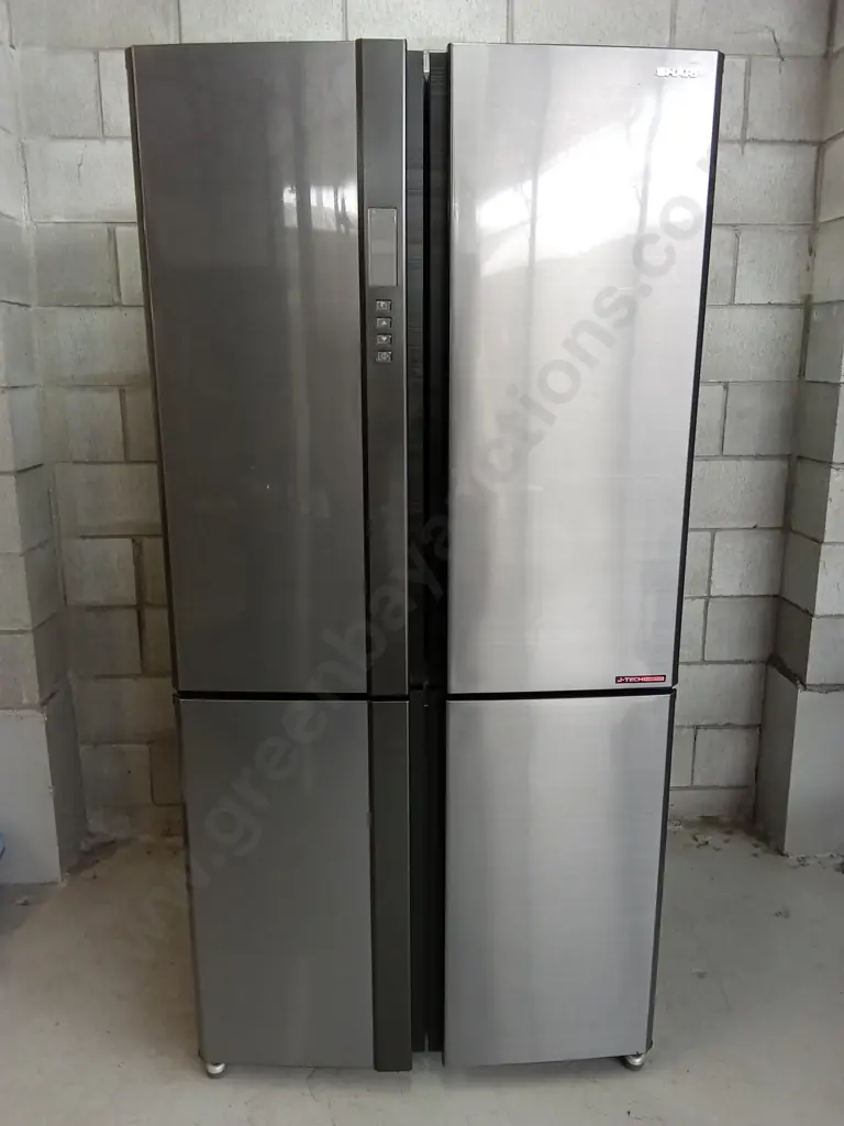 SHARP FRENCH DOOR STYLE FRIDGE FREEZER, H 183CM X W 89CM X D 75CM Image 1++