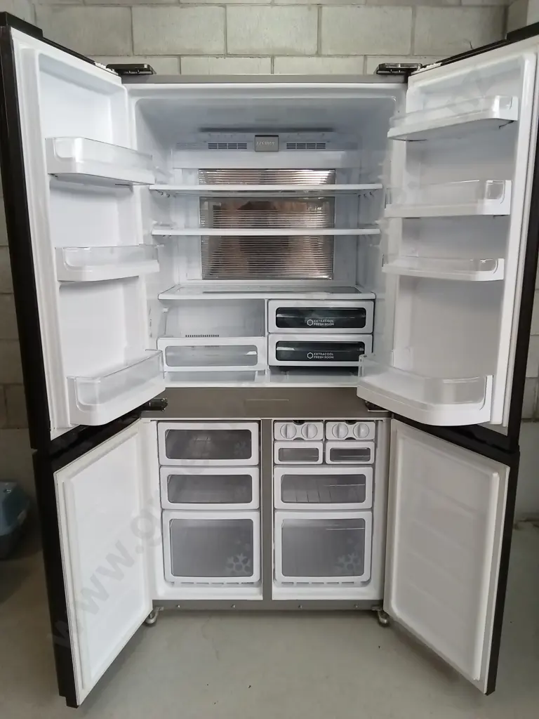 SHARP FRENCH DOOR STYLE FRIDGE FREEZER, H 183CM X W 89CM X D 75CM Image 1++