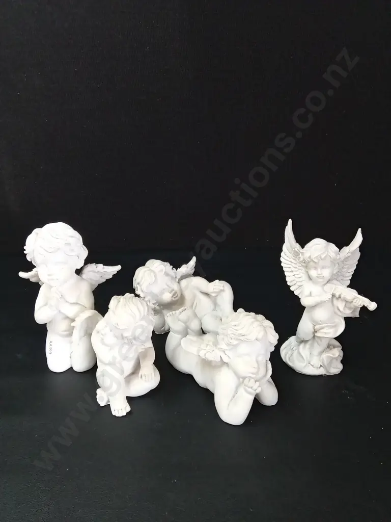 5 ANGEL FIGURINES TALLEST H14CM Image 1++