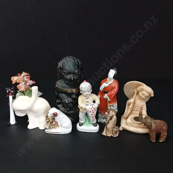 10 DECORATIVE FIGURES TALLEST H15CM