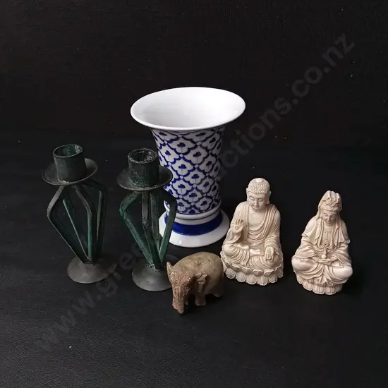 6 DECORATIVE ITEMS TALLEST H14CM