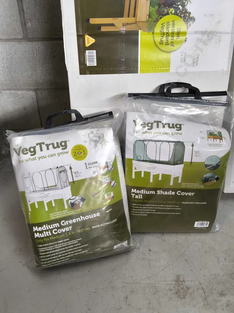 BRAND NEW 1.8M WALL HUGGER, SELF WATERING KIT, GREENHOUSE FRAMES, AND COVERS, VEGTRUG Image 1++