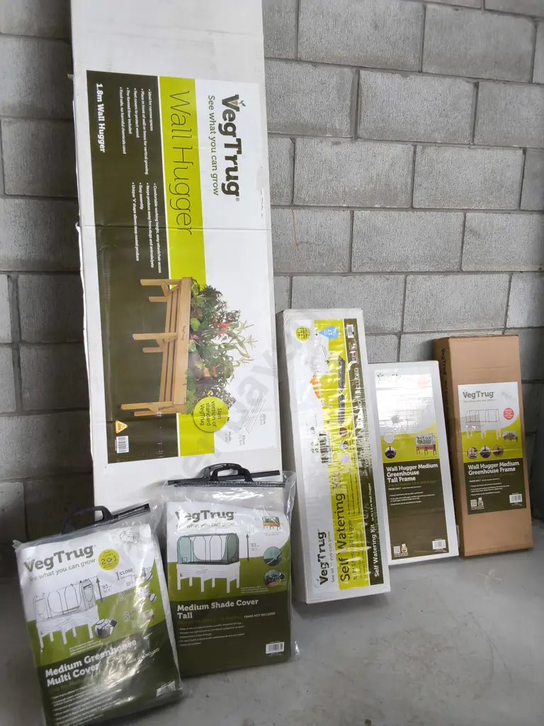 BRAND NEW 1.8M WALL HUGGER, SELF WATERING KIT, GREENHOUSE FRAMES, AND COVERS, VEGTRUG Image 1++