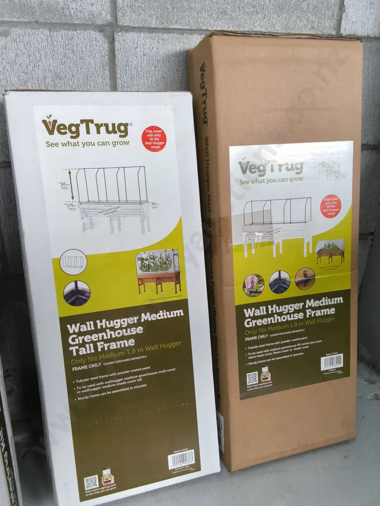 BRAND NEW 1.8M WALL HUGGER, SELF WATERING KIT, GREENHOUSE FRAMES, AND COVERS, VEGTRUG Image 1++