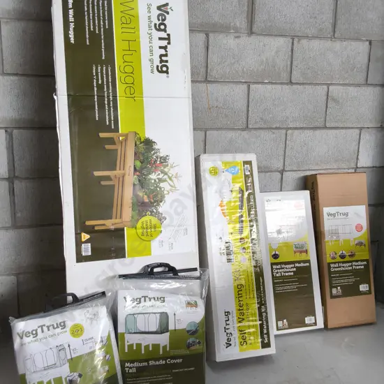 BRAND NEW 1.8M WALL HUGGER, SELF WATERING KIT, GREENHOUSE FRAMES, AND COVERS, VEGTRUG