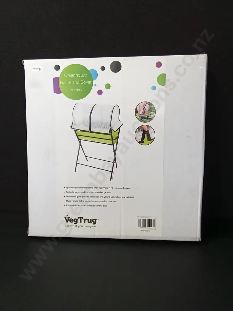 VEGTRUG GREENHOUSE FRAME AND COVER FOR POPPY Image 1++